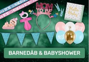 Pynt til barnedåb og babyshower